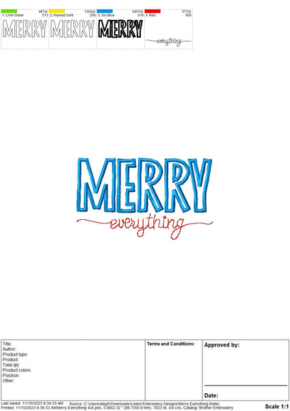 Merry Everything – A-Z Blanks and Designs