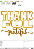 Thankful Grateful Applique 4 Sizes