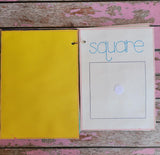 Shapes Learning Tool Set with Zip Bag