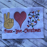 Peace Love Christmas Lights