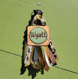 Square Circle Monogram Bag Tag