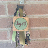 Square Circle Monogram Bag Tag