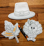 $5 Friday Bundle - Thanksgiving Coloring Dolls