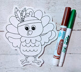 $5 Friday Bundle - Thanksgiving Coloring Dolls