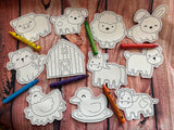 $5 Friday Farm Animal Coloring Doll 415