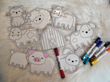 $5 Friday Farm Animal Coloring Doll 415