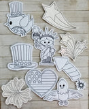 $5 Friday 4th of July Coloring Doll Bundle 6/10