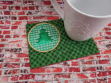 Christmas Tree Motif Mug Rug
