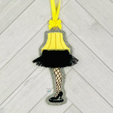 Christmas Lamp Macrame Ornament and Earring Duo
