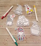 $5 Friday Valentine Gnome Coloring Doll Bundle 16