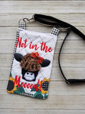 Not In The Mood Highland Cow Zip Bag