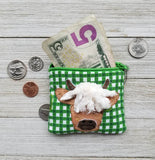 Not In The Mood Highland Cow Zip Bag