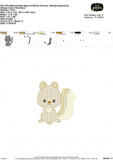 Woodland Animal Squirrel Sketch - 3 Sizes