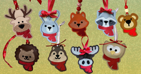 Chunky Winter Woodland Ornament Bundle
