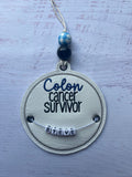 $5 Friday Colon Cancer Beaded Ornament Bundle 915