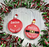 Santa's Magic Light Ornament Duo