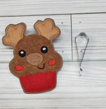 Reindeer Cupcake Clip