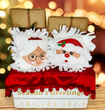 $5 Friday Santa and Mrs. Claus Tie Pillow Duo 1215