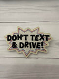 Dont Text and Drive Visor Clip