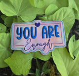 You Are Enough Visor Clip