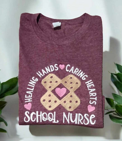 School Nurse Wording - 4 Sizes