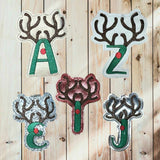 Reindeer Stocking Clip - A-Z (Whole Alphabet)