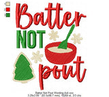 Batter Not Pout Wording 3 Sizes