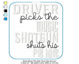 Driver Picks Music Shotgun Shuts Pie Hole Visor Clip