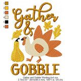 Gather and Gobble Wording - 3 Sizes