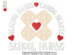 School Nurse Wording - 4 Sizes