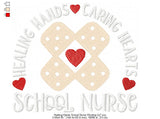 School Nurse Wording - 4 Sizes