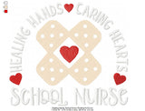 School Nurse Wording - 4 Sizes