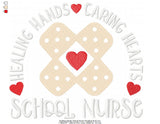 School Nurse Wording - 4 Sizes