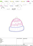 Knit Cap Ornament Bundle Applique CIJ 2023