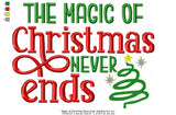Magic of Christmas Never Ends Wording