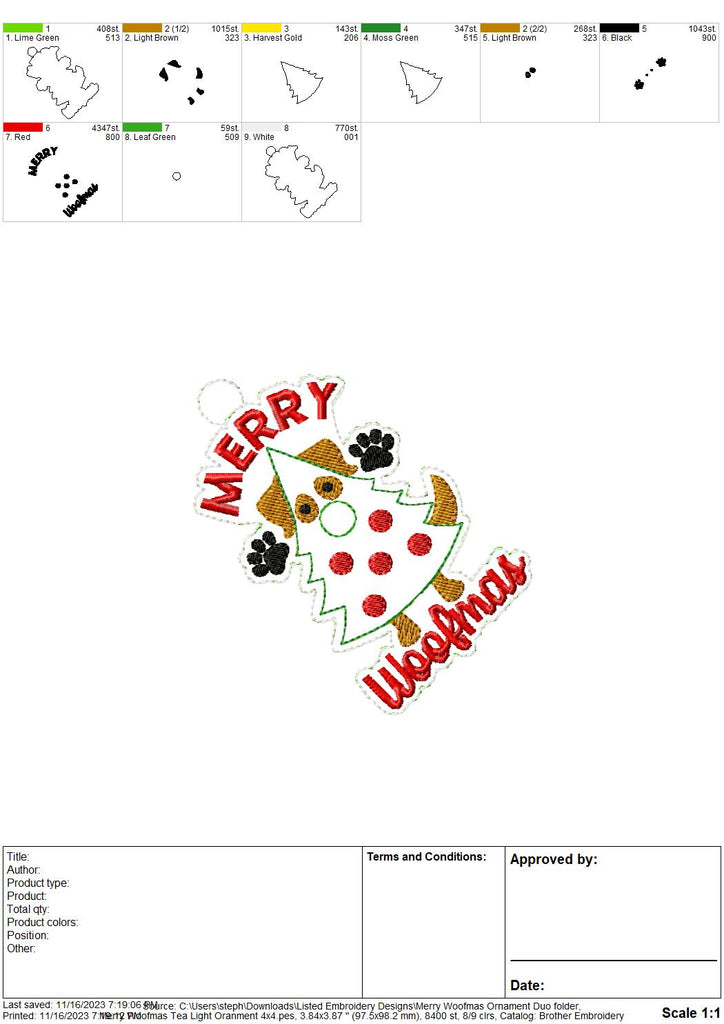 Merry Woofmas Ornament Duo A Z Blanks And Designs