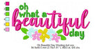 Oh Beautiful Day Wording