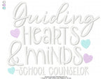 Guiding Hearts School Counselor Wording - 4 Sizes