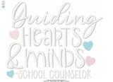 Guiding Hearts School Counselor Wording - 4 Sizes