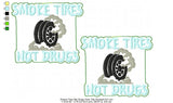 Smoke Tires Not Drugs Visor Clip