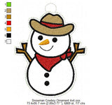 Snowman Cowboy Ornament