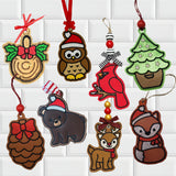 Chunky Woodland Christmas Ornament Bundle