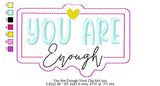 You Are Enough Visor Clip