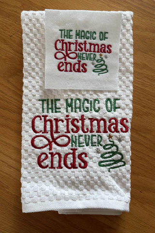 Magic of Christmas Never Ends Wording