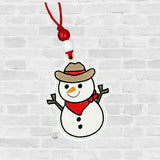 Snowman Cowboy Ornament