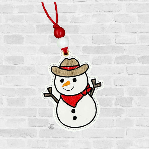 Snowman Cowboy Ornament