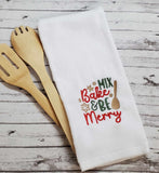 Mix Bake Be Merry Wording - 3 Sizes