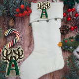 Reindeer Stocking Clip - A-Z (Whole Alphabet)