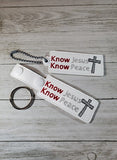 Know Jesus Know Peace Key Fob