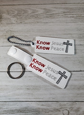 Know Jesus Know Peace Key Fob
